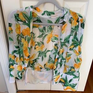 Eva Mendes citrus fruit blouse